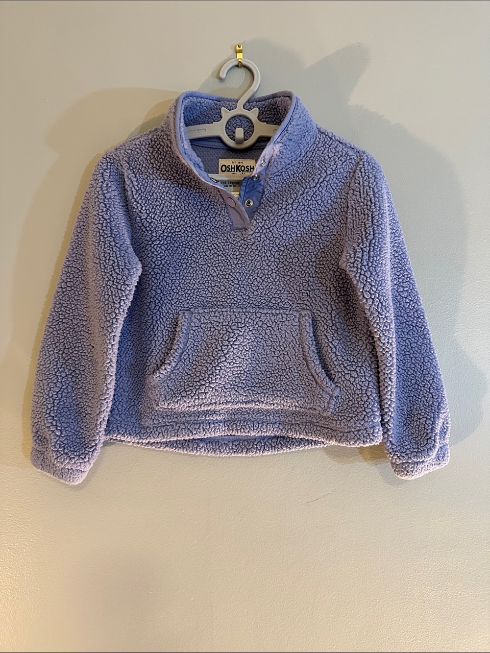 NWOT periwinkle fleece OshKosh B'gosh pullover top size 6X